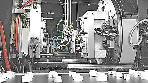Injection molding production 