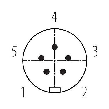 Disposición de los contactos (lado de la conexión) Snap-In Conector de cable macho, Número de contactos: 5, 4,0-6,0 mm, sin blindaje, soldadura, IP67, UL 2238, VDE