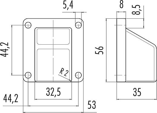 Scale drawing Bulkhead housing