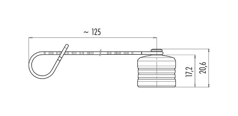 Dessin coté Capuchon de protection, IP67