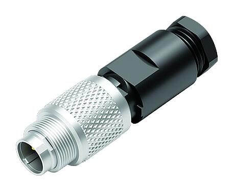 Illustration M9 Male cable connector, Contacts: 2, 3.5-5.0 mm, unshielded, solder, IP67