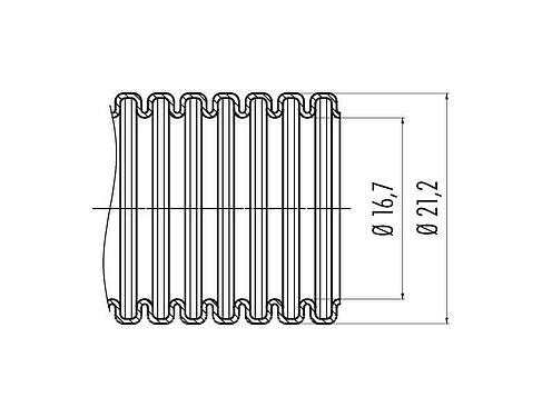 Scale drawing Bayonet Protective hose fitting, Halogen-free