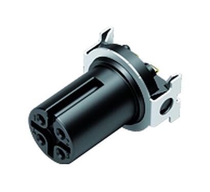 Illustration 09 0432 600 04 - M12 Encastrable femelle, Contacts: 4, non blindé, SMT, IP67, pour SMT