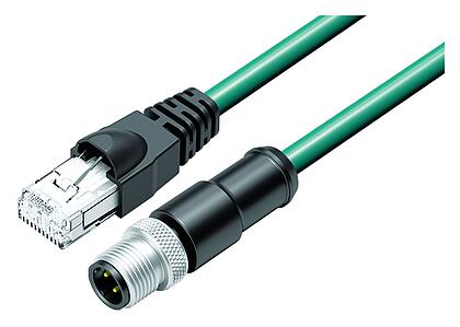 Tecnología de automatización -  transmisión de datos--Cable de conexión conector de cable macho - conector RJ45_VL_RJ45-77-9753_KS_77-4529-34704_blgr