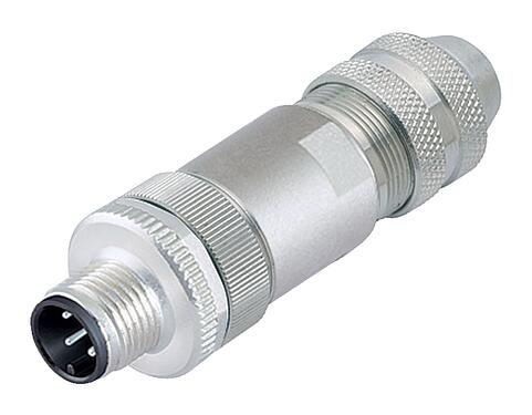 Illustration M12 Male cable connector, Contacts: 4, 6.0-8.0 mm, shieldable, screw clamp, IP67, UL 2238