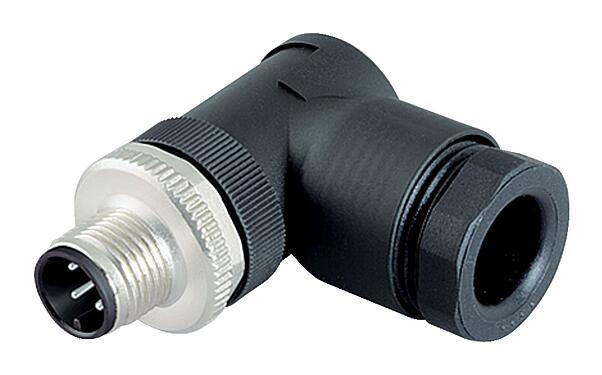 Ilustración 99 0429 286 04 - M12-A Conector macho en ángulo, Número de contactos: 4, 2 x 2: 1,0-3,0 mm / Ø 4,0-5,0 mm, sin blindaje, tornillo extraíble, IP67, UL