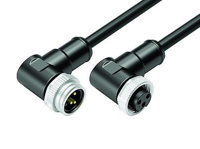Automation Technology - Voltage and Power Supply--Connecting cable male angled connector - female angled connector_VL_WS-77-1427_WD-77-1434_3pol