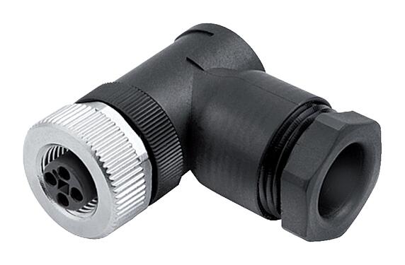 Illustration 99 0630 58 04 - M12 Female angled connector, Contacts: 4, 8.0-10.0 mm, unshielded, screw clamp, IP67, UL, VDE
