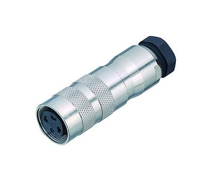 Illustration M16 Female cable connector, Contacts: 5 (05-a), 6.0-8.0 mm, shieldable, crimping (Crimp contacts must be ordered separately), IP67, UL 2238