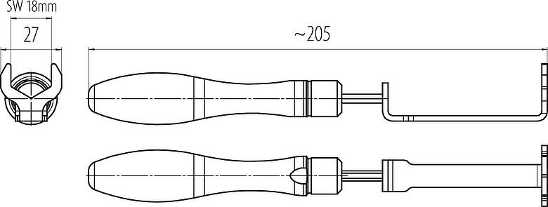 Scale drawing Mounting wrench