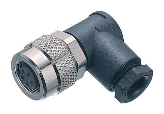 3D View 99 0422 70 07 - M9 IP67 Female angled connector, Contacts: 7, 3.5-5.0 mm, unshielded, solder, IP67
