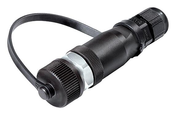 Illustration M12 Male cable connector, Contacts: 4, 4.0-6.5 mm, unshielded, screw clamp, IP68/IP69K, for outdoor, UV resistant