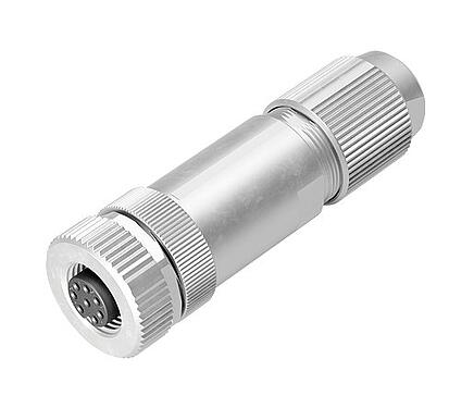 Illustration M12 Female cable connector, Contacts: 8, 5.0-8.0 mm, shieldable, screw clamp, IP67, UL 2238, iris spring