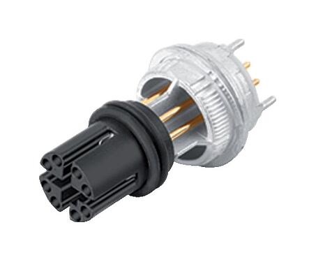 Illustration M12 Contact insert, Contacts: 8, shieldable, THT, IP67, UL