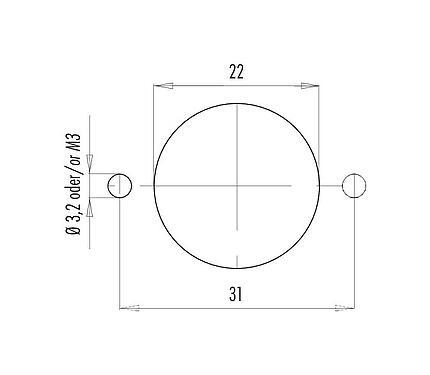 Assembly instructions / Panel cut-out 09 4227 00 07 - RD24 Male panel mount connector, Contacts: 6+PE, unshielded, solder, IP67, UL, ESTI+, VDE