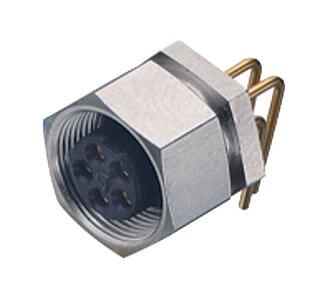 Subminiature Connectors-M9 IP40-Female angled panel mount connector_711_4_72