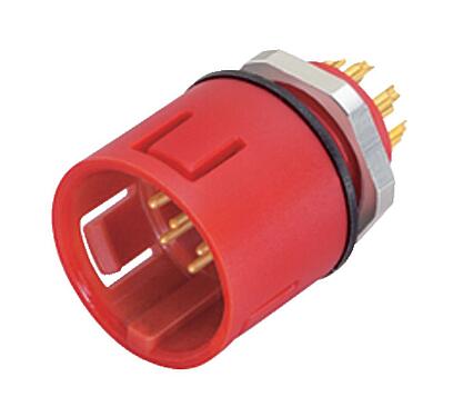3D View 99 9107 50 03 - Snap-In IP67 Male panel mount connector, Contacts: 3, unshielded, solder, IP67, VDE