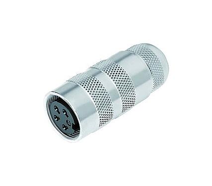 Illustration M16 Connecteur femelle, Contacts: 5 (05-a), 4,1-7,8 mm, non blindé, souder, IP67, UL 2238, Version courte
