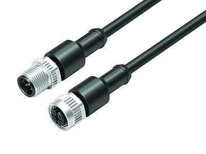 Tecnología de automatización - sensores y actuadores--Cable de conexión conector de cable macho - conector de cable hembra_VL_KSM12-77-3429_KDM12-3430-50005_black