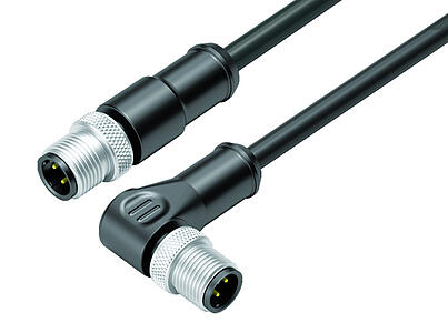 Automation Technology - Data Transmission--Connecting cable male cable connector - male angled connector_VL_KS-77-4529_WS-77-4527-64704_black