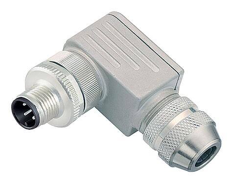 Illustration 99 3729 815 04 - M12 Male angled connector, Contacts: 4, 4.0-6.0 mm, shieldable, screw clamp, IP67