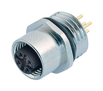 Illustration 86 0232 0000 00008 - M12 Female panel mount connector, Contacts: 8, unshielded, THT, IP68, UL, M16x1.5
