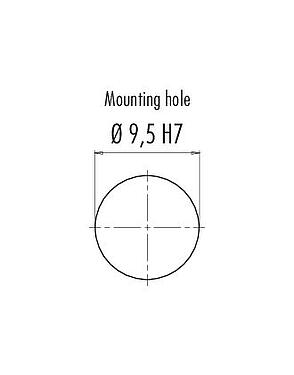 Muestra de montaje M12 Enchufe integrado, Número de contactos: 8, sin blindaje, soldadura, IP67