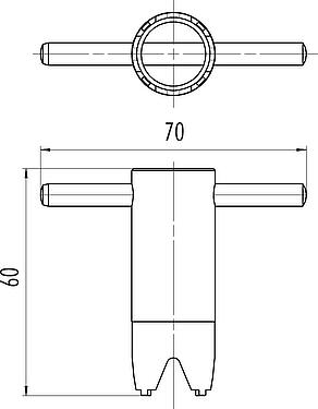 Dibujo a escala Llave de montaje