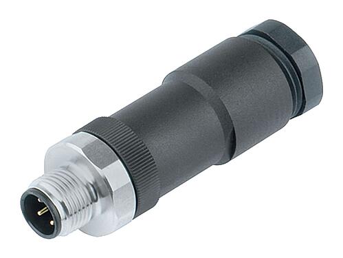 Illustration 99 0487 287 08 - M12 Male cable duo connector, Contacts: 8, 2x cable Ø 2.1-3.0 mm or Ø 4.0-5.0 mm, unshielded, screw clamp, IP67, UL