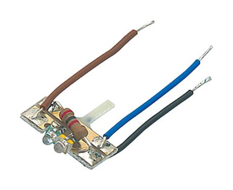 Illustration PCB with LED, ROHS compliant