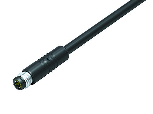 Illustration 79 3415 52 06 - Snap-In Male cable connector, Contacts: 6, unshielded, moulded on the cable, IP65, PUR, black, 6 x 0.25 mm², 2 m