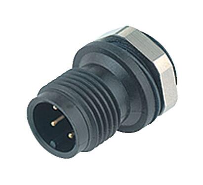 Illustration 09 0431 90 04 - M12 Male panel mount connector, Contacts: 4, unshielded, solder, IP67, M12x0.5