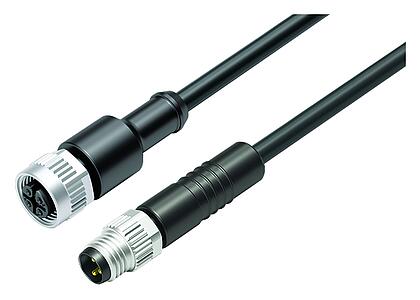 Automation Technology - Sensors and Actuators--Male cable connector - female cable connector_VL_KDM12-77-3430_KSM8-3405-30003_black