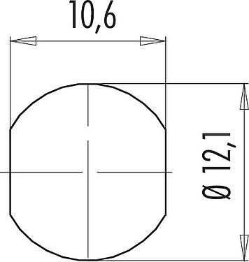 Assembly instructions / Panel cut-out Snap-In Male panel mount connector, Contacts: 8, unshielded, solder, IP67, UL 2238, VDE, M12x1.0, Front mounting