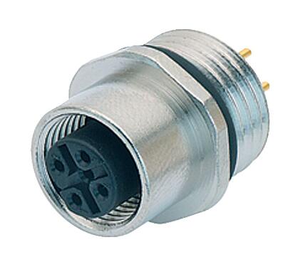 Illustration 86 0134 0000 00005 - M12 Female panel mount connector, Contacts: 5, unshielded, THT, IP68, UL, PG 9