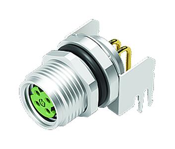 Automation Technology - Data Transmission--Female angled panel mount connector_818_4_FD-D_wi