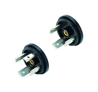 Illustration Embase mâle pour appareils, Contacts: 2+PE, non blindé, souder, IP40 sans joint, UL, ESTI+, VDE