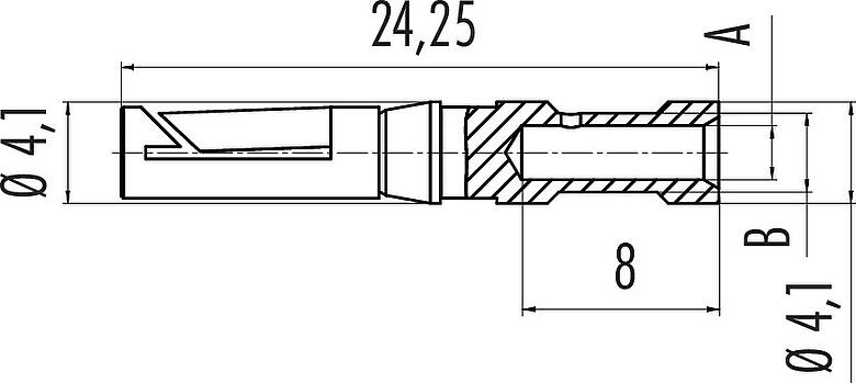 Scale drawing Crimpcontact