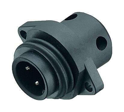 3D View 09 0211 00 04 - RD24 Male panel mount connector, Contacts: 3+PE, unshielded, screw clamp, IP67