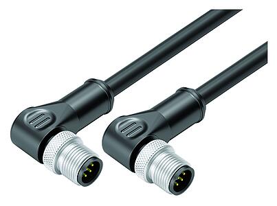 Automation Technology - Data Transmission--Connecting cable 2 male angled connector_VL_WSM12-77-3527_WSM12-77-3527-64708_schirm_black