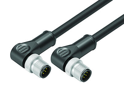 Automation Technology - Sensors and Actuators--Connecting cable 2 male angled connector_VL_WSM12-77-3527_WSM12-77-3527-64708_schirm_black