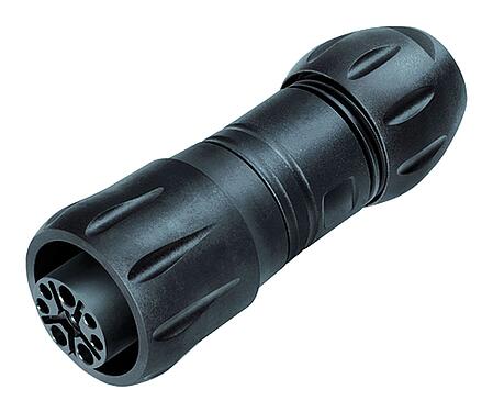 Illustration Bayonet Female cable connector, Contacts: 4+PE, 7.0-17.0 mm, unshielded, crimping (Crimp contacts must be ordered separately), IP68/IP69K, UL 2238, VDE, UV resistant