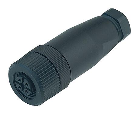 Illustration M12 Female cable connector, Contacts: 5, 6.0-8.0 mm, unshielded, screw clamp, IP67, UL 2238