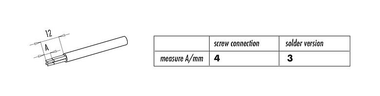 Instrucción de montaje 99 3383 110 04 - M8 Conector macho en ángulo, Número de contactos: 4, 3,5-5,0 mm, sin blindaje, tornillo extraíble, IP67, UL