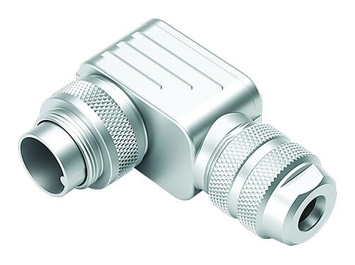 Ilustración M16 Conector macho en ángulo, Número de contactos: 8 (08-a), 4,0-6,0 mm, blindable, crimpado (los contactos de crimpado deben pedirse por separado), IP67, UL 2238