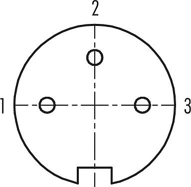 Disposition des contacts (Côté plug-in) Push Pull Connecteur femelle, Contacts: 3, 4,0-8,0 mm, blindable, souder, IP67