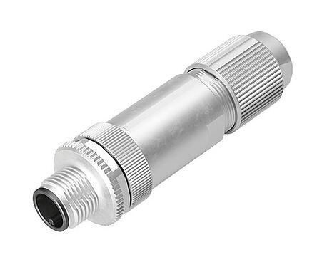 Illustration M12 Male cable connector, Contacts: 4, 5.0-8.0 mm, shieldable, crimping (Crimp contacts must be ordered separately), IP67, UL 2238