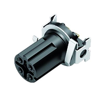 Illustration M12 Female panel mount connector, Contacts: 4, shieldable, SMT, IP67