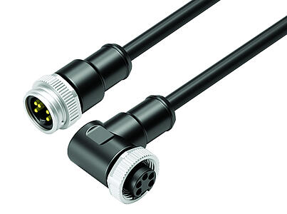 Automation Technology - Voltage and Power Supply--Connecting cable male cable connector - female angled connector_VL_KS-77-1429_KD-77-1434_5pol