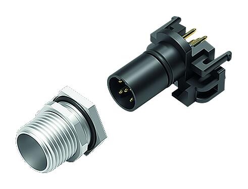 Illustration 99 4445 458 05 - M12 Male panel mount connector, Contacts: 5, shieldable, THR, IP67, UL